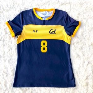 Under Armour California Golden Bears Blue & Gold #8 Jersey Mens Medium